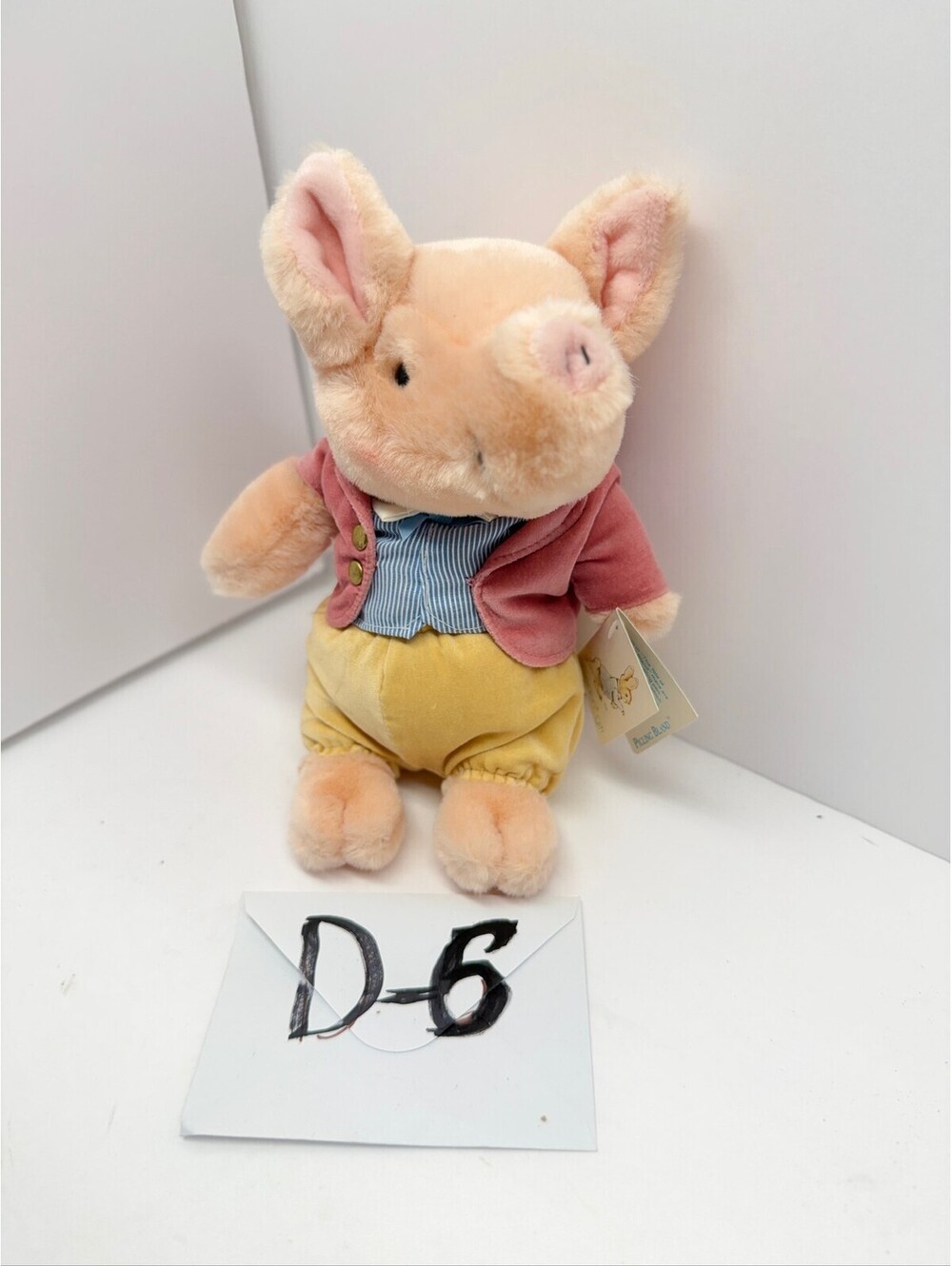 Vintage 1990 Eden Toys Beatrix Potter Pigling Bland Plush w/ Tag D-6